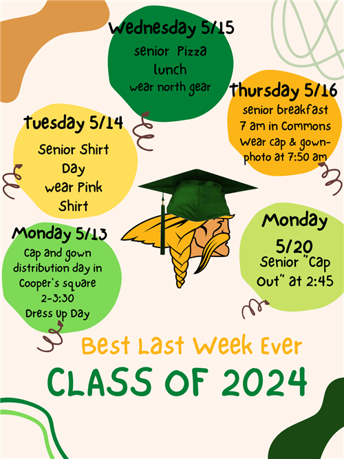 Senior last week schedule